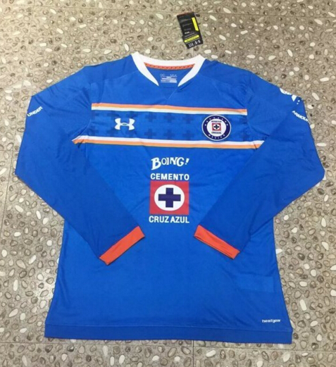 Cruz Azul 2015-16 Home Soccer Jersey LS